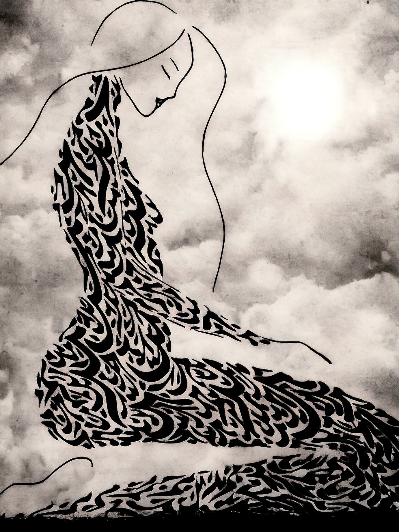 Poster "Pray for Peace" (sun)